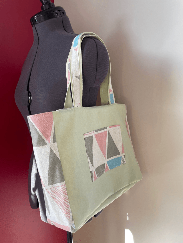 Sac cabas Ambre / vert amande