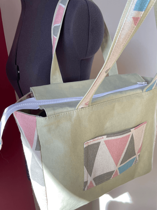Sac cabas Ambre / vert amande